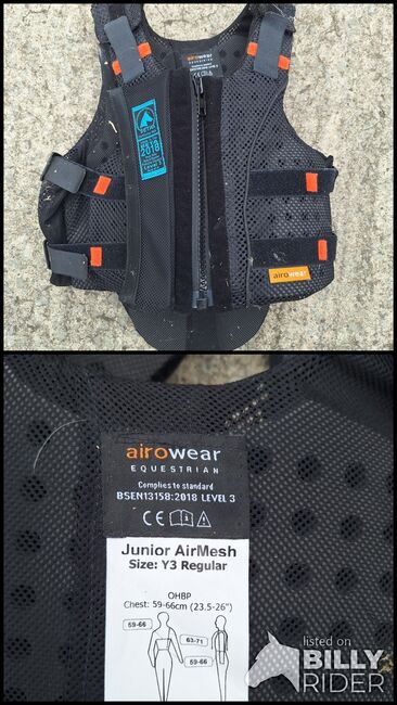 Airowear Body Protector Junior, Gemma Hillier, Kamizelki ochronne, Aldersey Green, Image 3