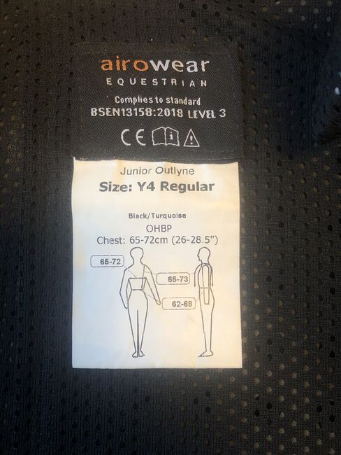Airowear Outlyne Junior Y4 Regular  - Schwarz, Airowear Outlyne Junior, Marlen Krämer, Sicherheitswesten & Rückenprotektoren, München, Abbildung 3