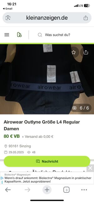Airowear Outlyne Größe L4 Regular Damen, Airowear  Outlyne , Christine , Safety Vests & Back Protectors, Sinzing , Image 2