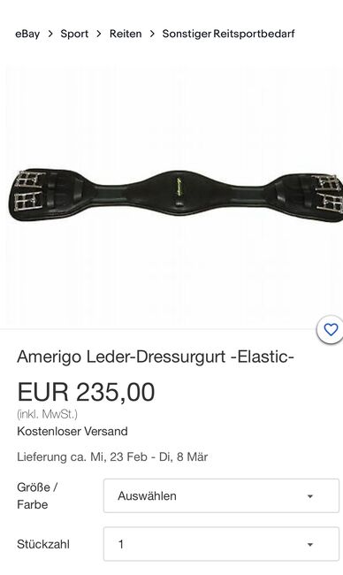 Amerigo Dressurgurt anatomisch, Amerigo , Tanja Leurs , Girths & Cinches, Lauterach , Image 4