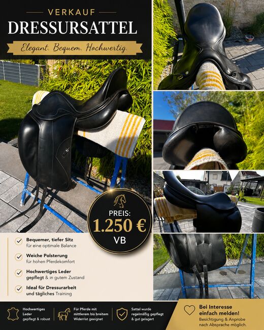 Amerigo Dressursattel, Amerigo Pinerolo, Angélique, Dressage Saddle, Muldestausee