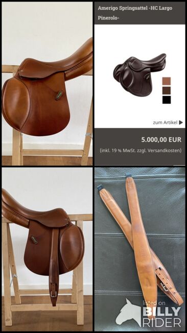 Amerigo HC Largo Springsattel Cognac teak, Amerigo HC Largo, M. S. , Jumping Saddle, Gronau, Image 12