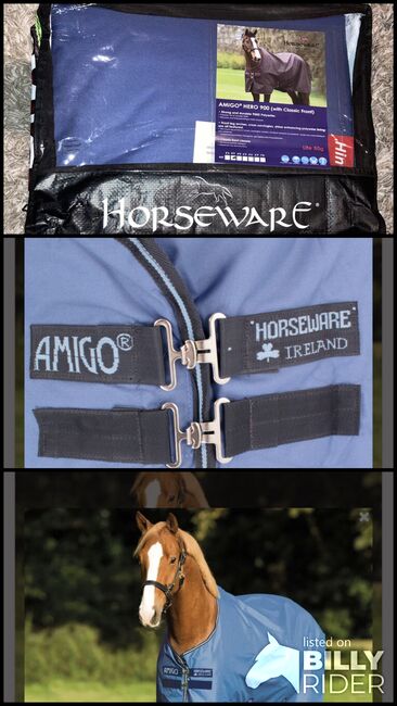 AMIGO HERO Regendecke 125cm (ungenutzt, Originalverpackt), AMIGO Horsewear  AMIGO HERO 900 , Annika Kattan, Pferdedecken, München, Abbildung 4
