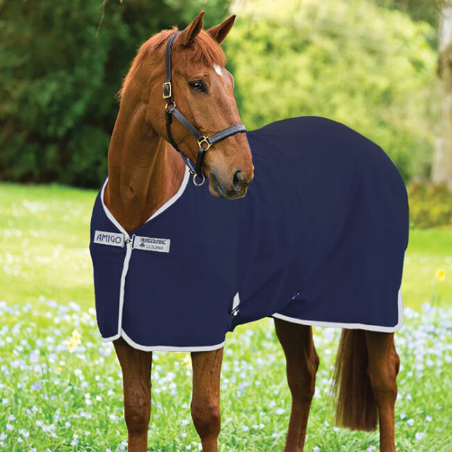 AMIGO Horseware Jersey Cooler navy/silver 165cm, AMIGO Horseware Jersey Cooler, Anna, Horse Blankets, Sheets & Coolers, Loßburg