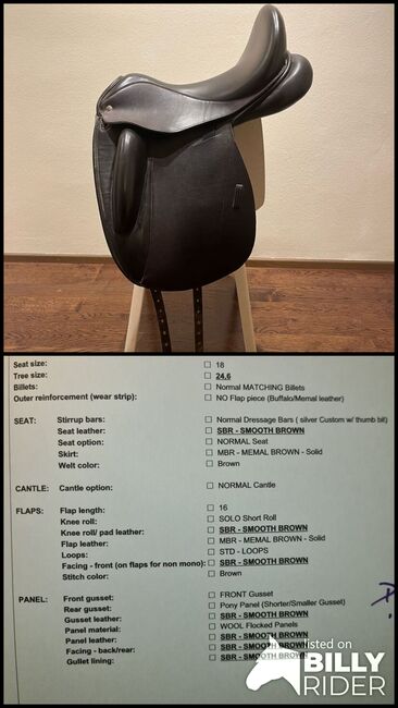 Custom Sattel Icon Flight, Custom Icon Flight, mittlere Kammerweite, Alexandra Csillag , Dressage Saddle, Wien, Image 3