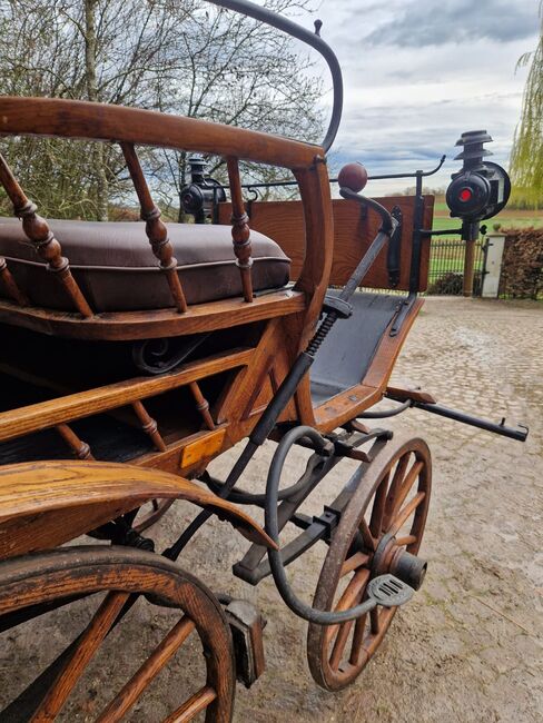 Antike historische Kutsche Linzer Wagen Holz Zweispänner, VE, Carriages, Ehingen, Image 7