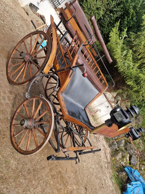 Antike historische Kutsche Linzer Wagen Holz Zweispänner, VE, Carriages, Ehingen, Image 17