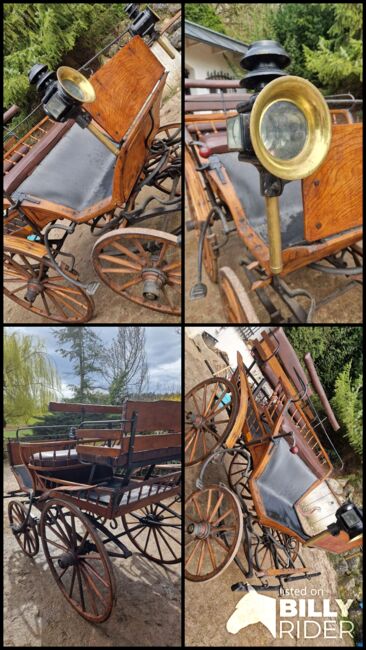 Antike historische Kutsche Linzer Wagen Holz Zweispänner, VE, Carriages, Ehingen, Image 18