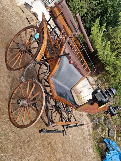 Antike historische Kutsche Linzer Wagen Holz Zweispänner, VE, Kutschen, Ehingen, Abbildung 4