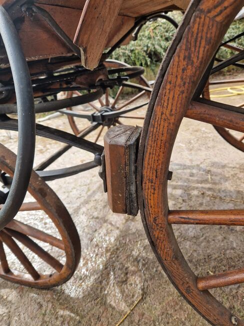 Antike historische Kutsche Linzer Wagen Holz Zweispänner, VE, Powozy konne, Ehingen, Image 7