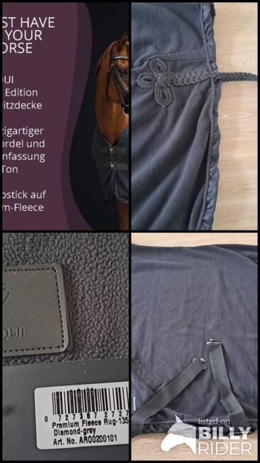 Aro Equi Fleece Rug limitiert 135 cm, Aro Equi  Premium Fleece Rug 135 cm, Ute , Horse Blankets, Sheets & Coolers, Kienberg, Image 7