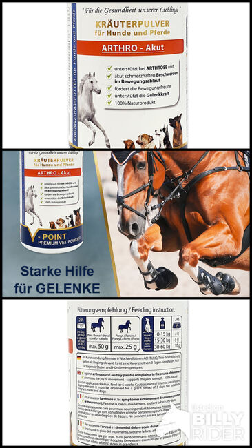 ARTHRO Akut – Premium Kräuterpulver für Hunde und Pferde, V-POINT VP-KP-ArthAk-500-1, V-POINT premium pet food GmbH, Horse Feed & Supplements, Hausmannstätten, Image 4