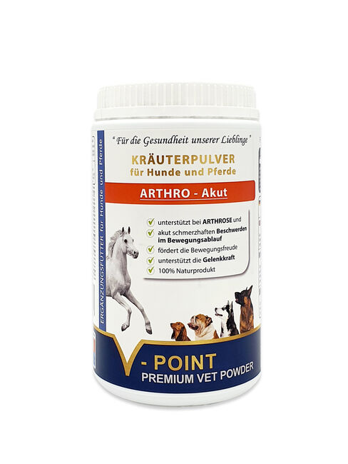 ARTHRO Akut – Premium Kräuterpulver für Hunde und Pferde, V-POINT VP-KP-ArthAk-500-1, V-POINT premium pet food GmbH, Horse Feed & Supplements, Hausmannstätten
