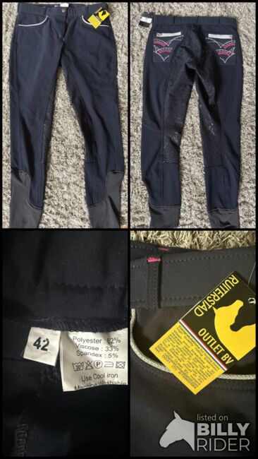 Ausgefallene Reithose - Neu mit Etikett - Gr. 42 - Vollbesatz, Vicky, Reithosen, Velbert, Abbildung 6
