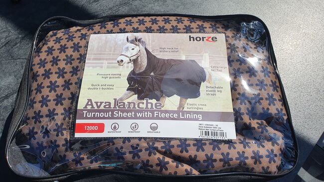 Avalanche/Highneck Regendecke m. Fleece/1200 D/ Gr.145 / Neuwertig/ OVP, Horze Avalanche, Pitri, Horse Blankets, Sheets & Coolers, Nürtingen