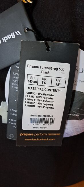 Back on Track Brianna 145cm, 50g., Back on track  50g. Decke mit Welltex , Gaby , Pferdedecken, Heide, Abbildung 6