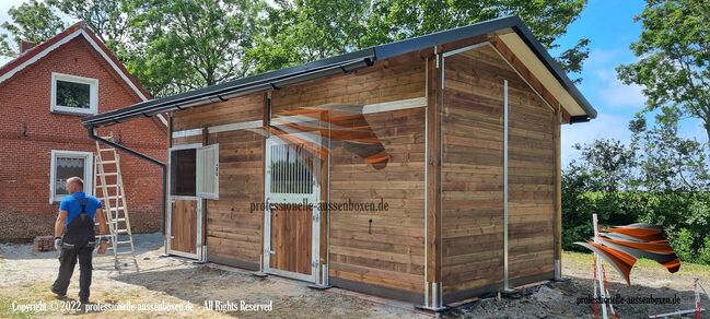 Beste Angebote: Außenbox, Pferdestall bauen und Pferdebox, Offenstall, Weidehütte Pferde, Stallbau,, AUSSENBOXEN PFERDESTALL - PFERDEBOXEN, AUSSENBOXEN, Horse & Stable Mats, Wałcz, Image 13