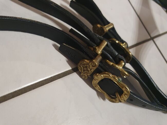 Barocktrense,  Prunkzaum schwarz-gold unbenutzt, Kiki, Bridles & Headstalls, Burgwedel, Image 3