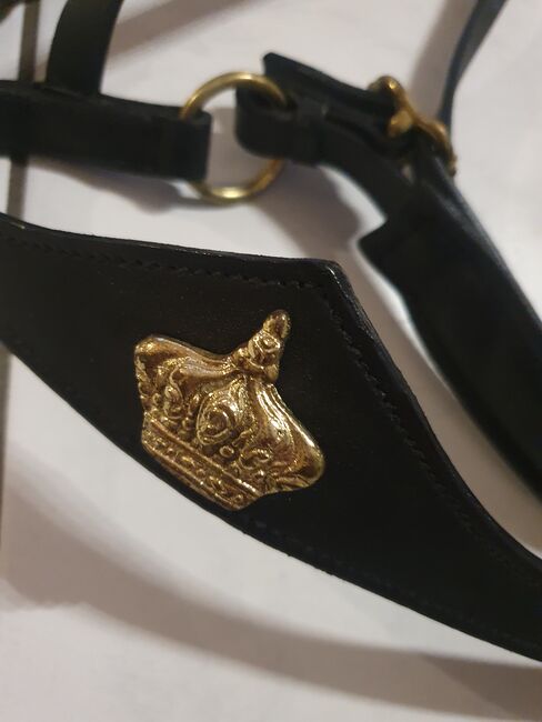 Barocktrense,  Prunkzaum schwarz-gold unbenutzt, Kiki, Trensen, Burgwedel, Abbildung 4