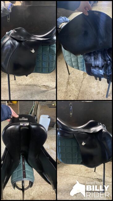Bates GP leather saddle 17.5” black, Bates  Square Cantle GP , Evelyn Cameron, All Purpose Saddle, Tranent , Image 10