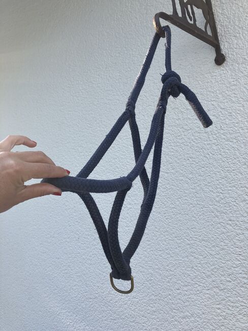 Knotenhalfter aus Baumwolle Blau, Verena 🐎 , Kantary, Rhens