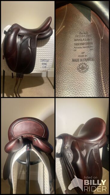 Beautiful Devecoux 18” Makila Lab E Dressage Saddle, Devecoux Makila Lab E, Laura Tapply, Dressage Saddle, Epsom, Image 11