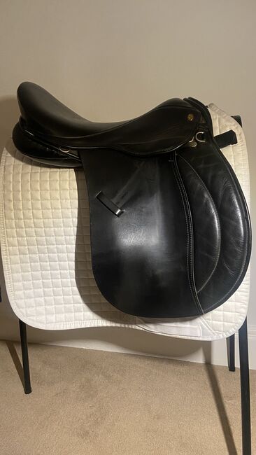 Beautiful Minster 17.5” Black Leather GP Saddle, Minster GP, Laura Tapply, All Purpose Saddle, Epsom, Image 2