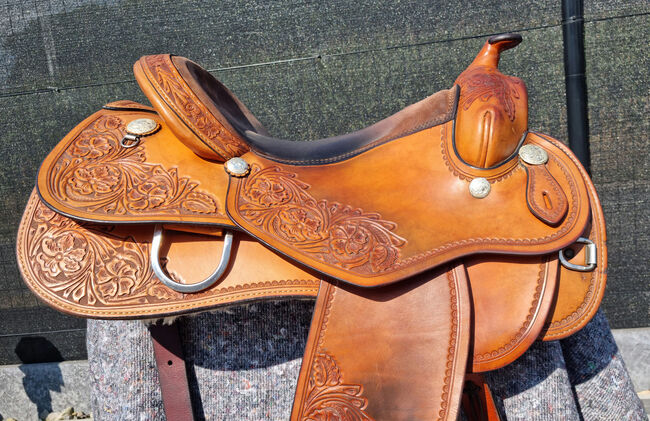 Beautiful Rocking R western saddle - 16 inch seat, Rocking R, Sare, Western Saddle, Peer, Image 4