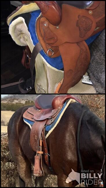 Beautiful Used Texas Tan All Around Saddle, Tex Tan, Taylor Heldreth, Western Saddle, Blacksburg , Image 3