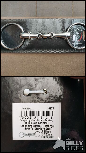 Gebiss doppelt gebrochen, Hkm , Melie , Horse Bits, Vorderweidenthal , Image 3