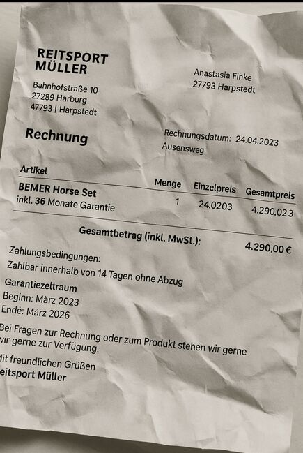 Bemer Horse Set mit Gramaschen, Bemer, Anastasia , Horse Blankets, Sheets & Coolers, Hatpstedt