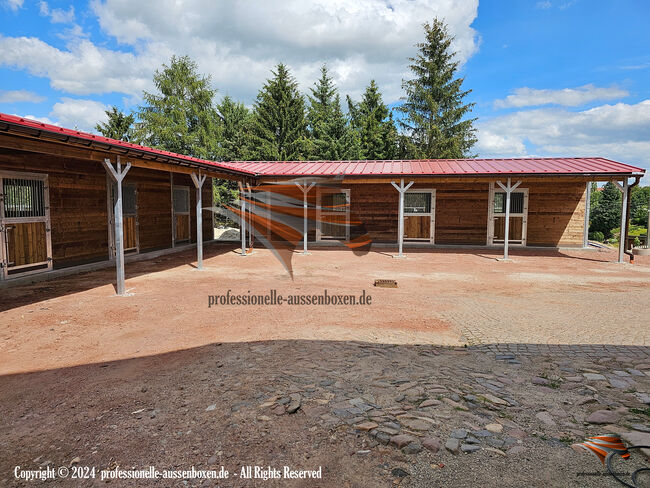 Die Beste Angebot - Außenbox, Pferdestall, Pferdebox und Offenstall, Weidehütte pferd, Stallbau, AUSSENBOXEN PFERDESTALL - PFERDEBOXEN, AUSSENBOXEN (AUSSENBOXEN), Horse & Stable Mats, Wałcz, Image 4