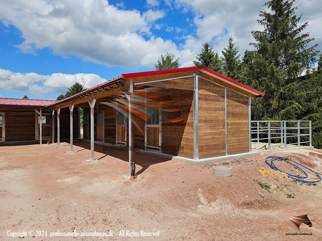 Die Beste Angebot - Außenbox, Pferdestall, Pferdebox und Offenstall, Weidehütte pferd, Stallbau, AUSSENBOXEN PFERDESTALL - PFERDEBOXEN, AUSSENBOXEN (AUSSENBOXEN), Horse & Stable Mats, Wałcz, Image 17