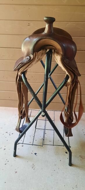 Big horn leather and synthetic competition saddle, Bighorn, Caren, Western Saddle, Landrum, SC