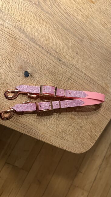 Bithanger aus Biothanne WB Rosa und Glitzer für Kappzaum / Trense, Bithanger , Sarah Koch, Ogłowia, Feldkirchen - Westerham