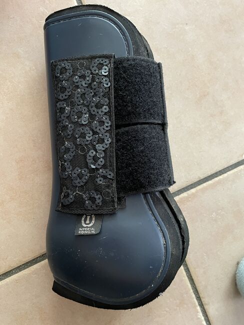 Blaue Gamaschen, Imperial riding  Gamaschen , Saskia Schüber, Tendon Boots, Image 2