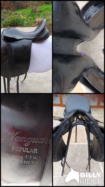 Black Ainsley Vanguard Popular Dressage saddle, Ainsley  Popular, Laura Healy, Dressage Saddle, Cork, Image 5