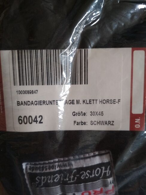 Schwarze Bandagierunterlagen mit Klett, Horse friends, Ina Knauf , Horse Bandages & Wraps, Nürnberg, Image 2