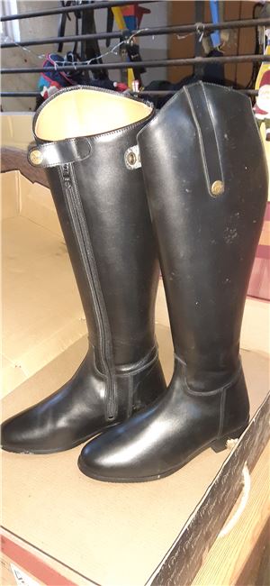 Schwarze lederreitstiefeĺ, Comfort, Sabine Alexander , Riding Boots, Iserlohn 