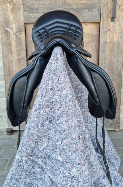 Zwart Massimo Trail zadel met franse kussens, Massimo Trail, Sare, Dressage Saddle, Peer, Image 4