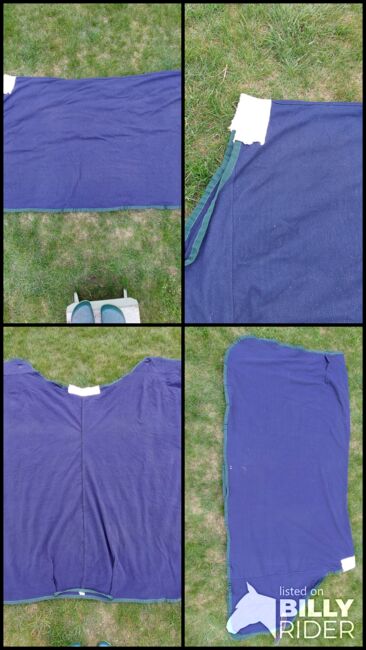 Blaue Abschwitzdecke Größe 155cm mit Widerristpolster, Nicole , Pferdedecken, Norderstedt, Abbildung 5