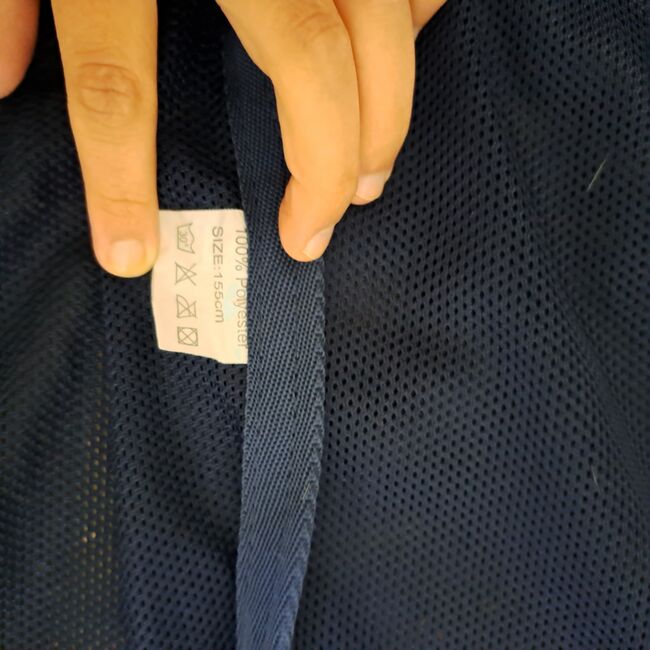 Blaue Fkiegendecke mit Rückenfleece 155cm, Jana, Pferdedecken, Wittlich, Abbildung 3