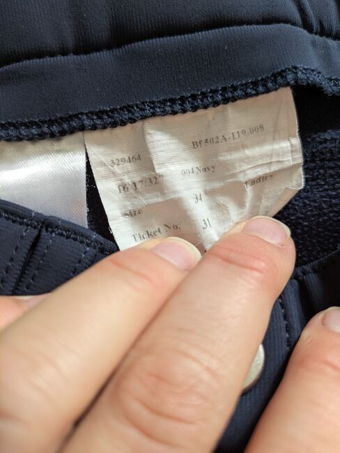 Blaue Reithose mit Silikonbesatz gr 34 fällt aus wie 36, Laura , Breeches & Jodhpurs, Essen, Image 3