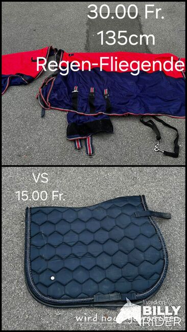 Blaue VS Schabrake mit Steinchen am Rand, Sandra Schmid, Dressage Pads, Gersau, Image 3