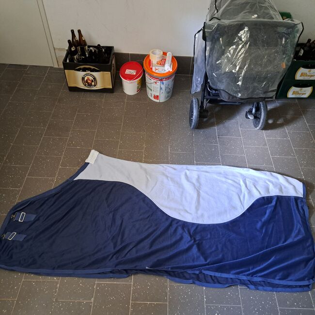 Blaue Fkiegendecke mit Rückenfleece 155cm, Jana, Horse Blankets, Sheets & Coolers, Wittlich