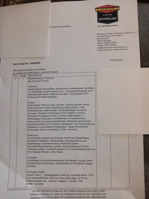 Böckmann Big Champion, Böckmann  Böckmann Big Champion , Ich, Pferdeanhänger, Filsum, Abbildung 4