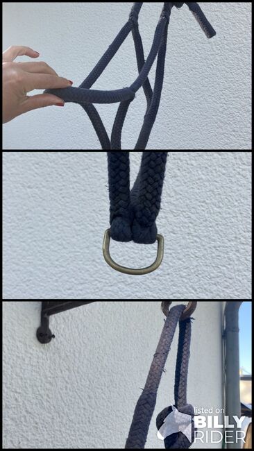 Knotenhalfter aus Baumwolle Blau, Verena 🐎 , Halters, Rhens, Image 4
