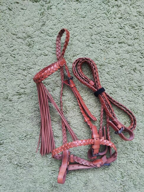 Geflochtener Vaquerozaum Echtleder Cognac, Nourin Dolle, Bridles & Headstalls, Götzens