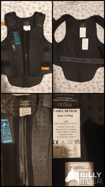 Brand new Airowear AirMesh body protector, Airowear , Jacqueline Burns, Safety Vests & Back Protectors, Taunton, Image 9