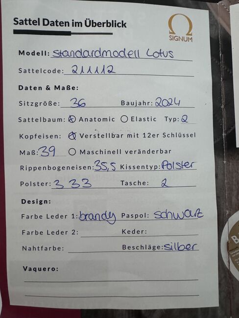 Signum Sattel Lotus brandy, Signum Lotus, Jennifer , Siodła bezterlicowe, Bissingen an der Teck, Image 3